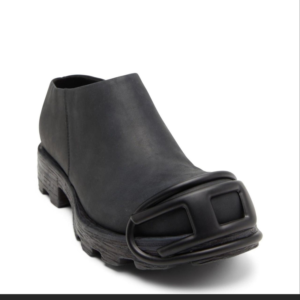 Diesel Black Chunky Slip-On Loafers